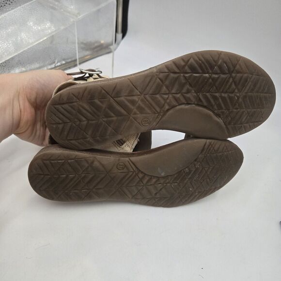 New Miz Mooz Leather Wide Sandals Shoes Forge Tan Size EU 37 W US 6.5-7 W - Picture 7 of 7